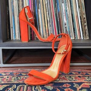 SCHUTZ Burnt Orange Block Heels